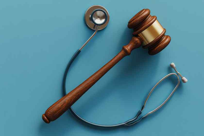 Foto: Stethoskop und Richterhammer